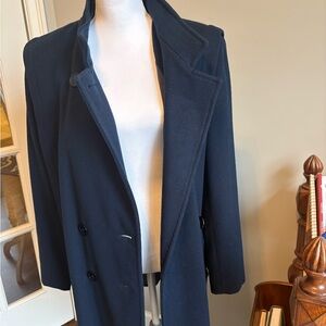 Vintage Forecaster of Boston Double Breasted Navy Blue Wool Coat 15/16